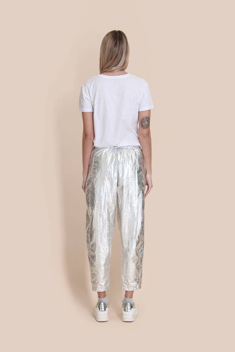 Le Streghe PANTALONE ARGENTO Spedizione Gratuita