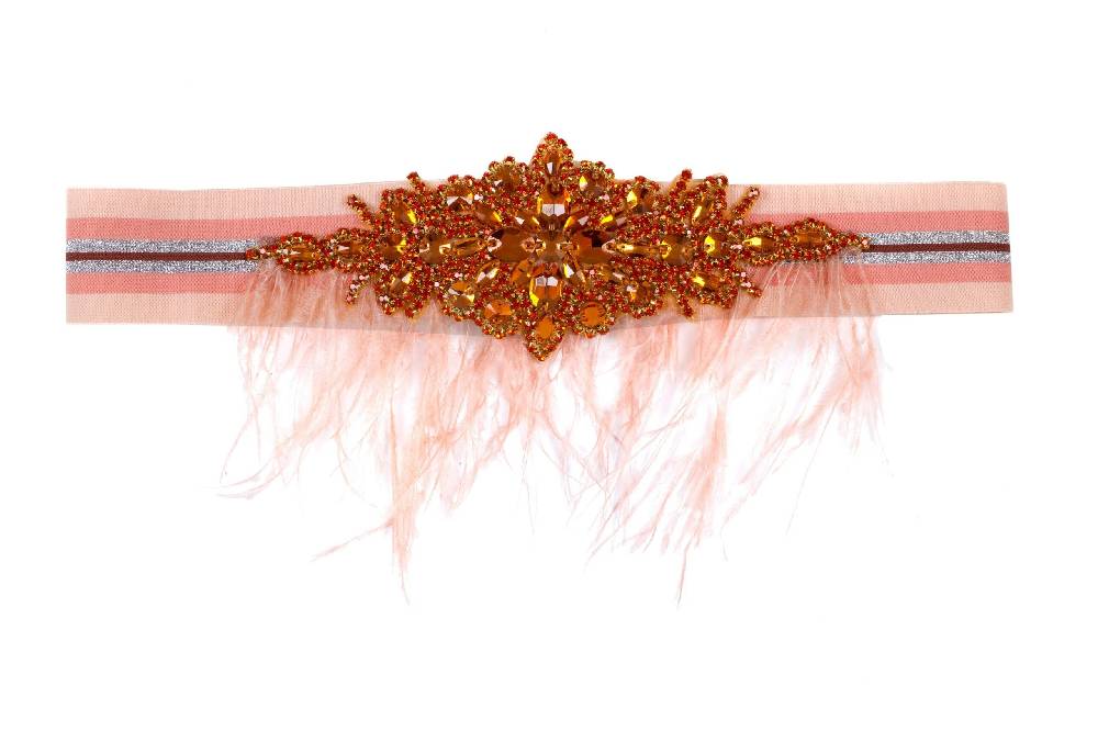 Lanacaprina CINTURA ELASTICA CON STRASS E PIUME Soddisfazione Garantita
