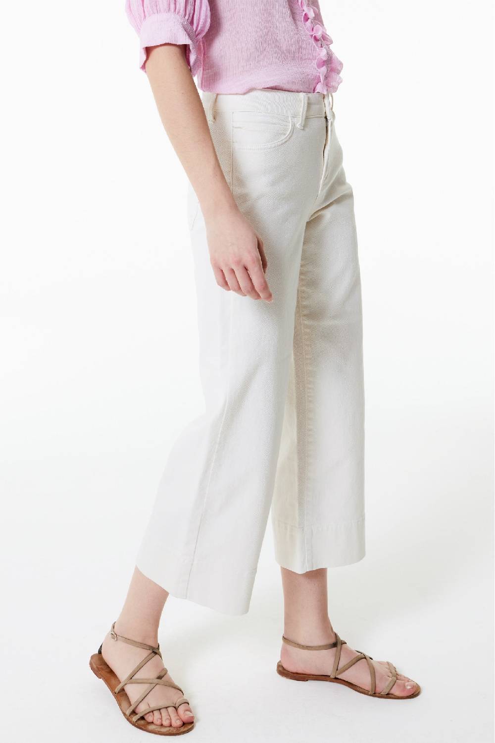 Kristina Ti TEA - Jeans cropped flare Prezzo Ridotto