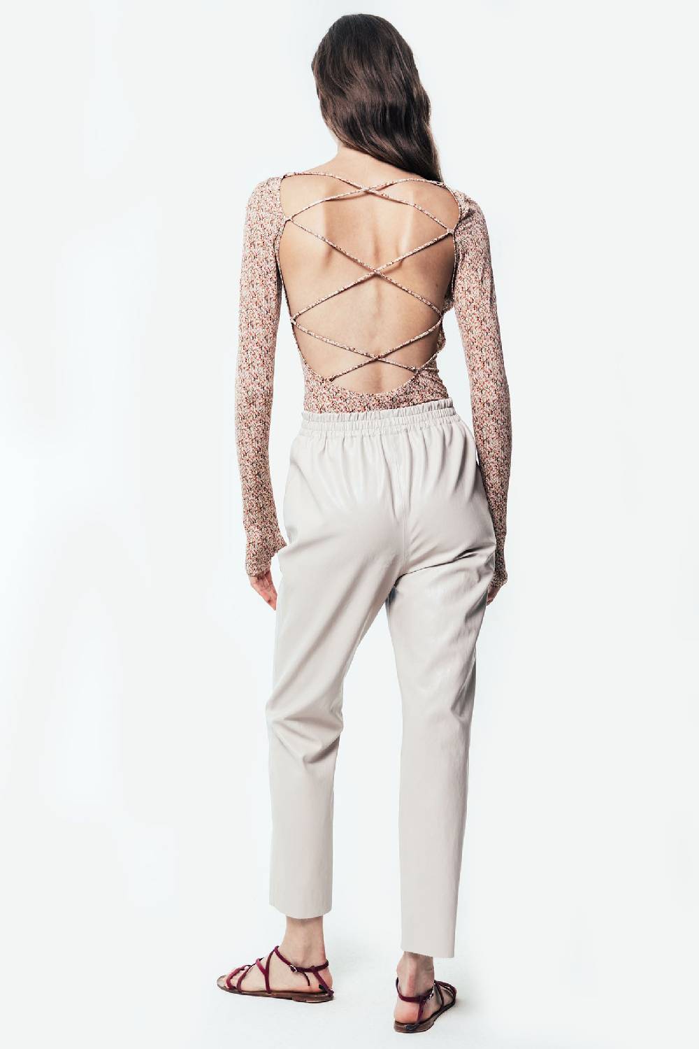 Kristina Ti BIANCA - Eco-leather joggers Novità