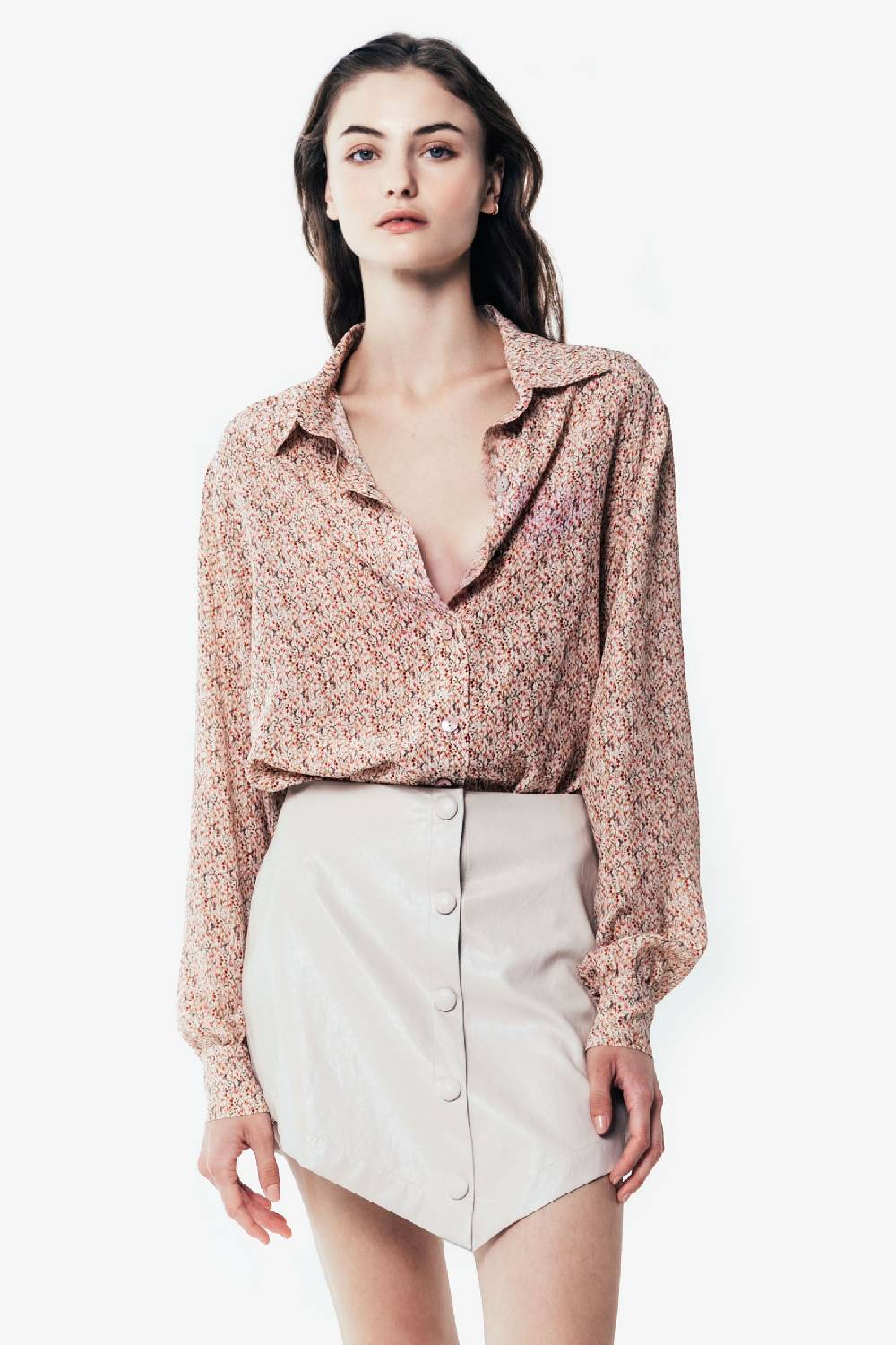Kristina Ti CAMELIA - Eco-leather miniskirt Sconto