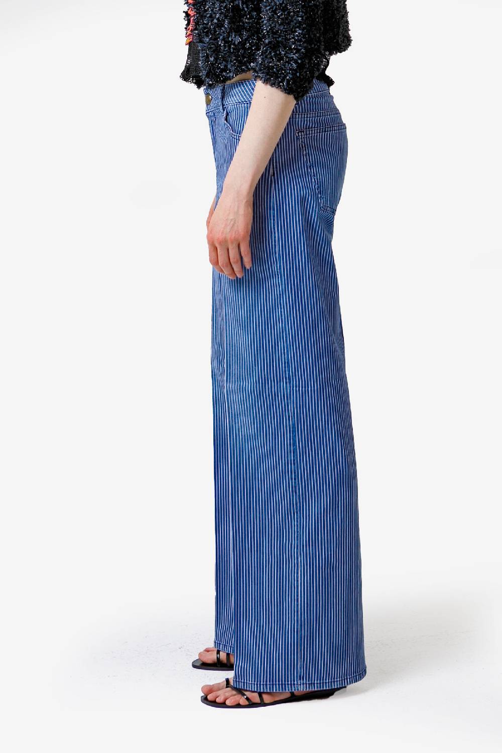 Kristina Ti TABITA - Striped low waist jeans Saldi