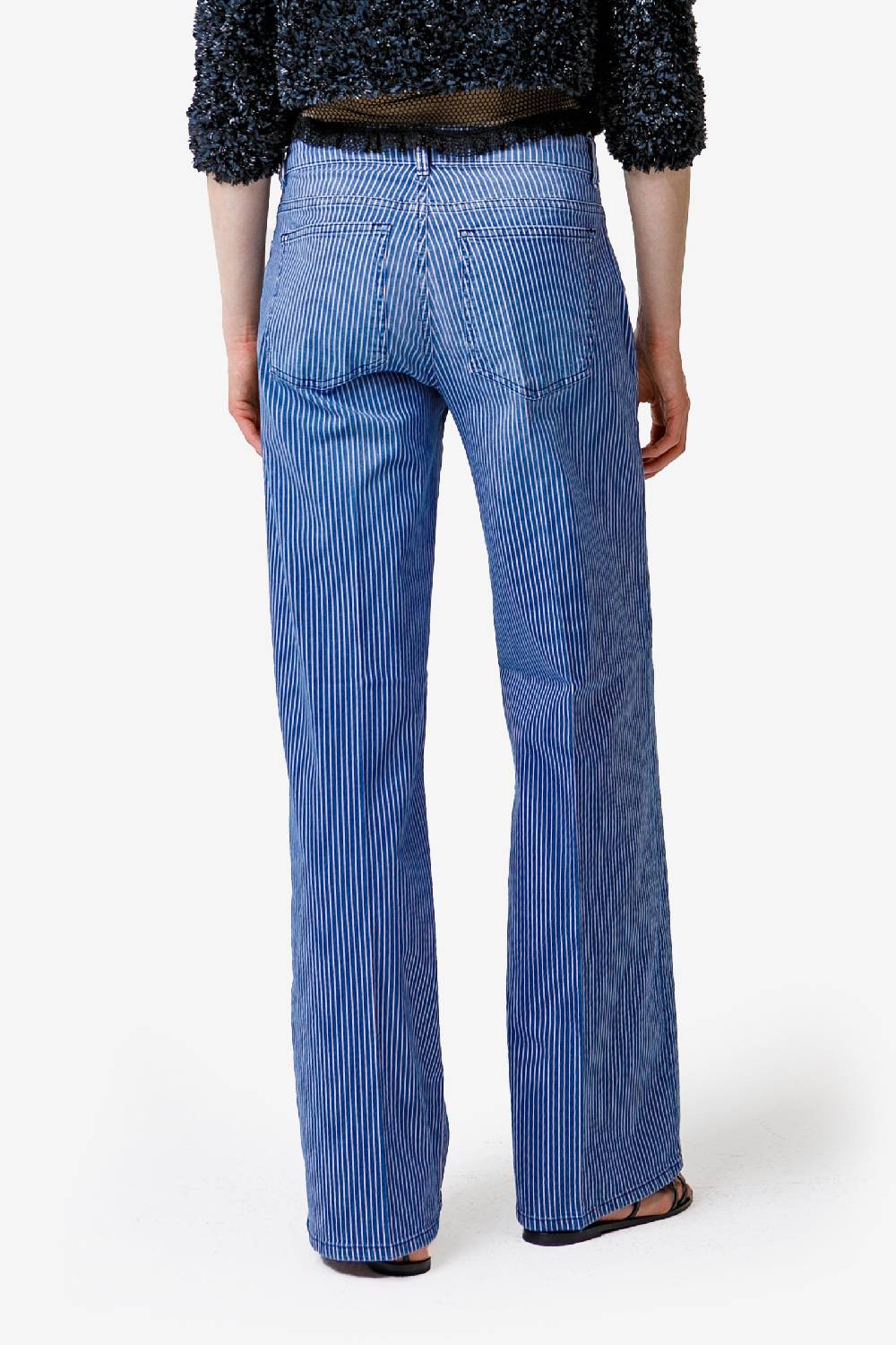 Kristina Ti TABITA - Striped low waist jeans Saldi