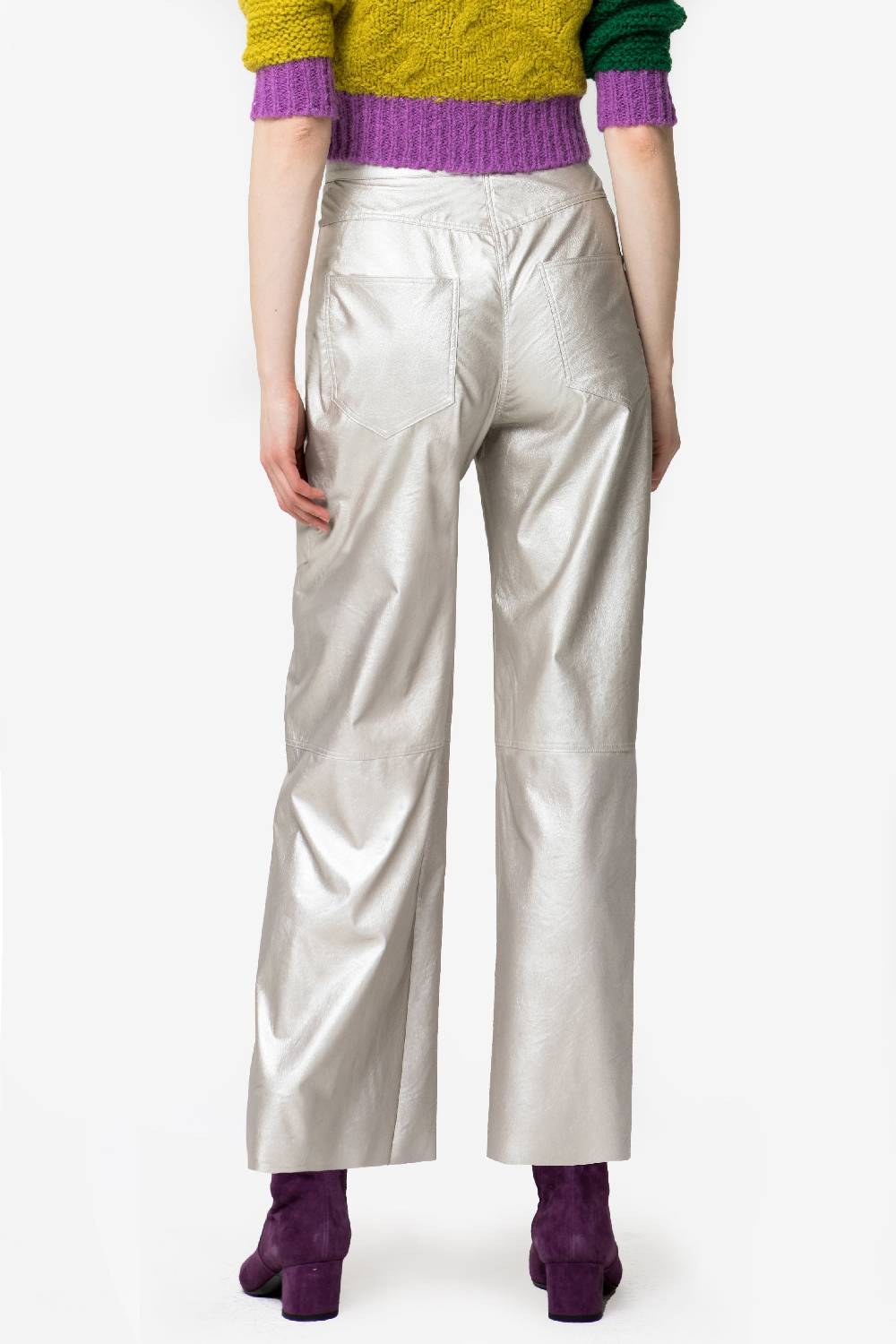 Kristina Ti MARY – Faux leather cargo trousers Vendita Calda