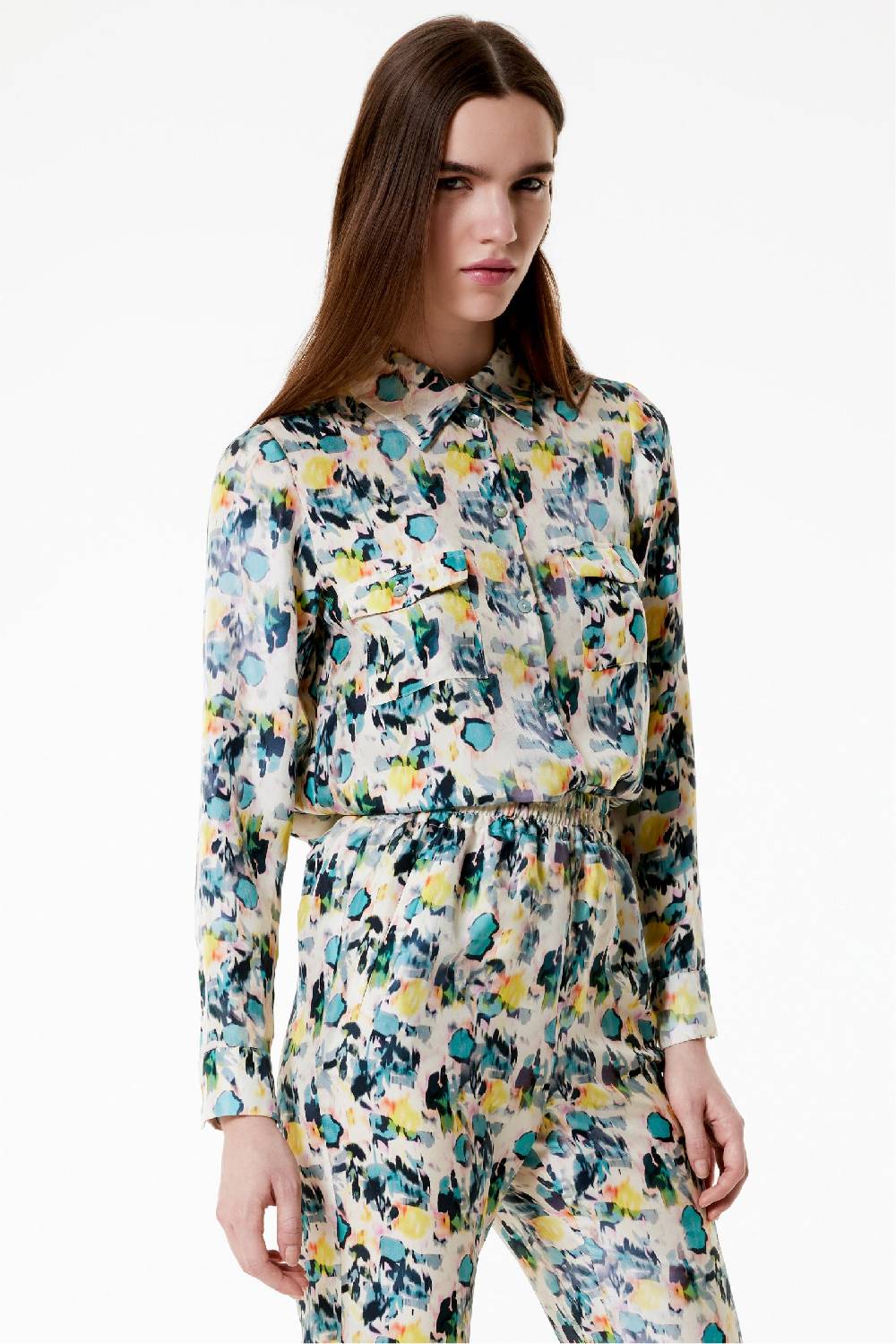 Kristina Ti OTTAVIA - Silk shirt Watercolor Nuovi prodotti
