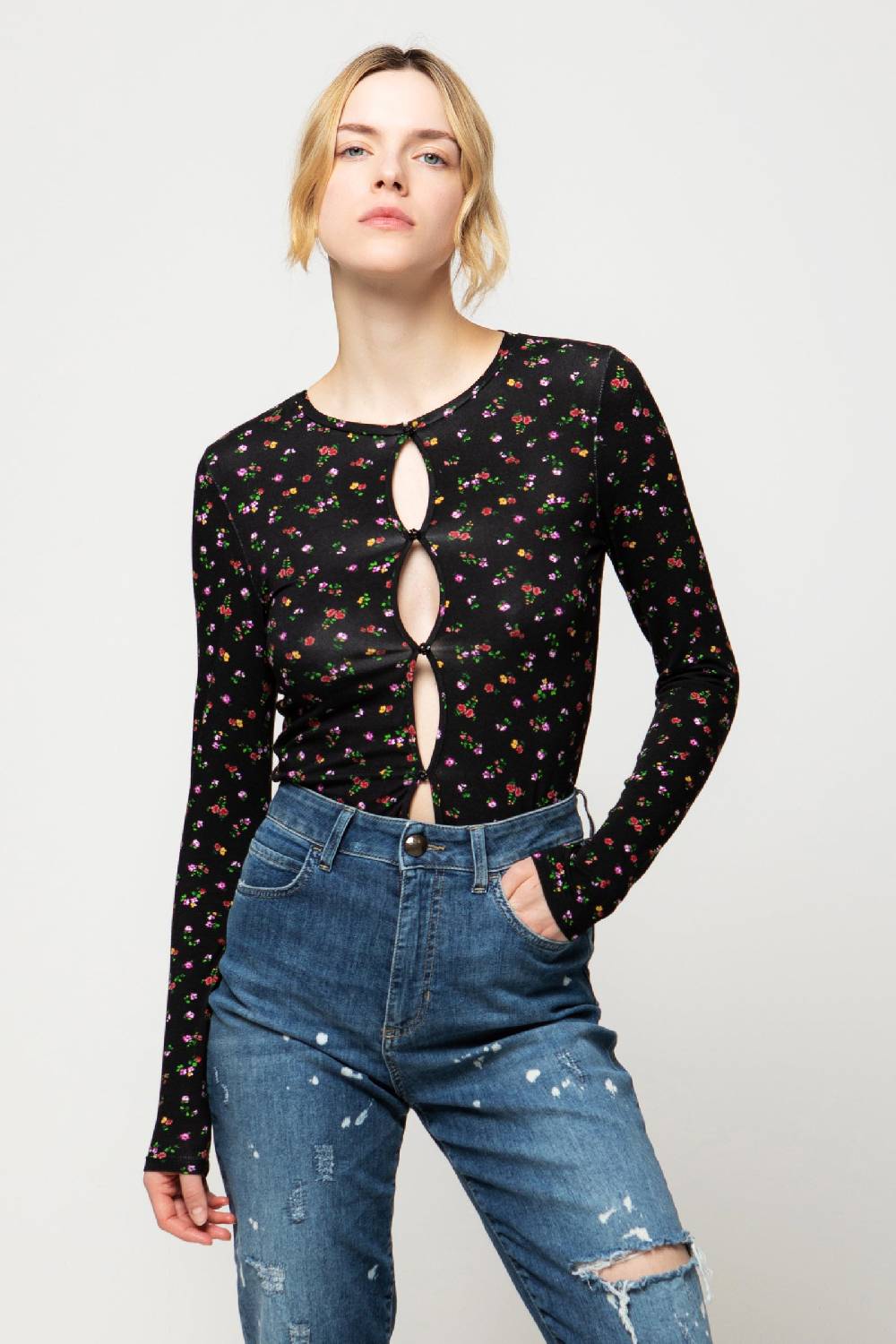 Kristina Ti OLIMPIA - Microflower jersey T-shirt Enormi sconti