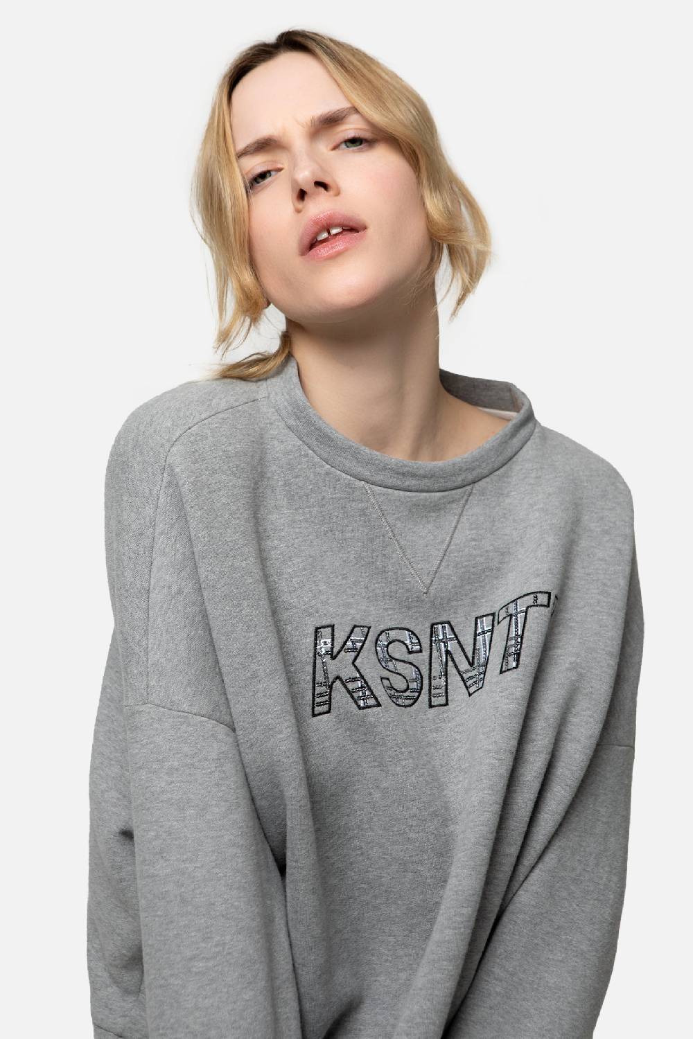 Kristina Ti HARPER - Silver sweatshirt Black Friday Prezzi