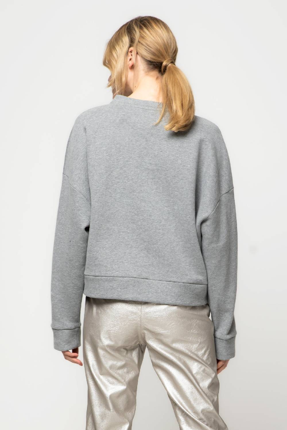 Kristina Ti HARPER - Silver sweatshirt Black Friday Prezzi