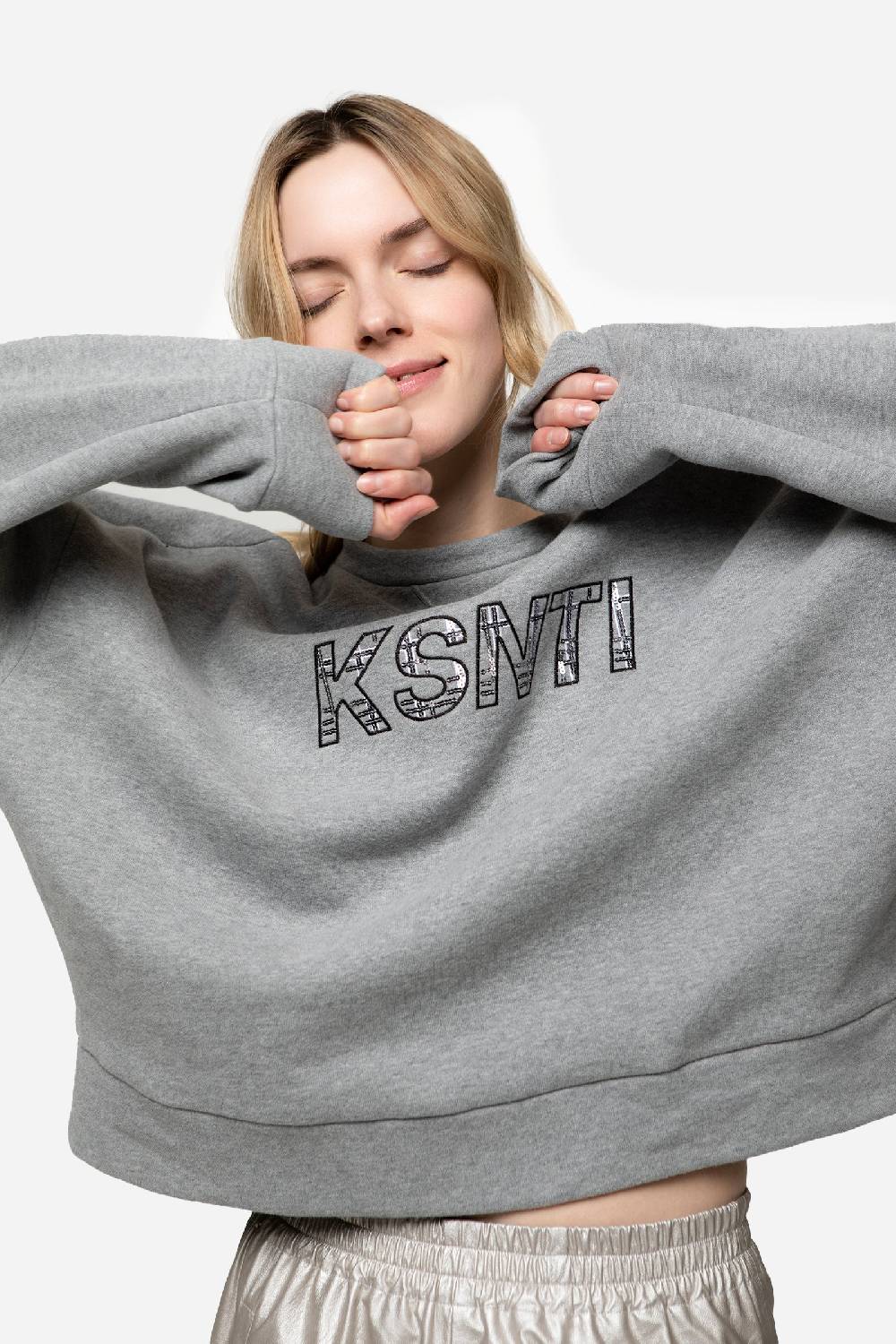 Kristina Ti HARPER - Silver sweatshirt Black Friday Prezzi