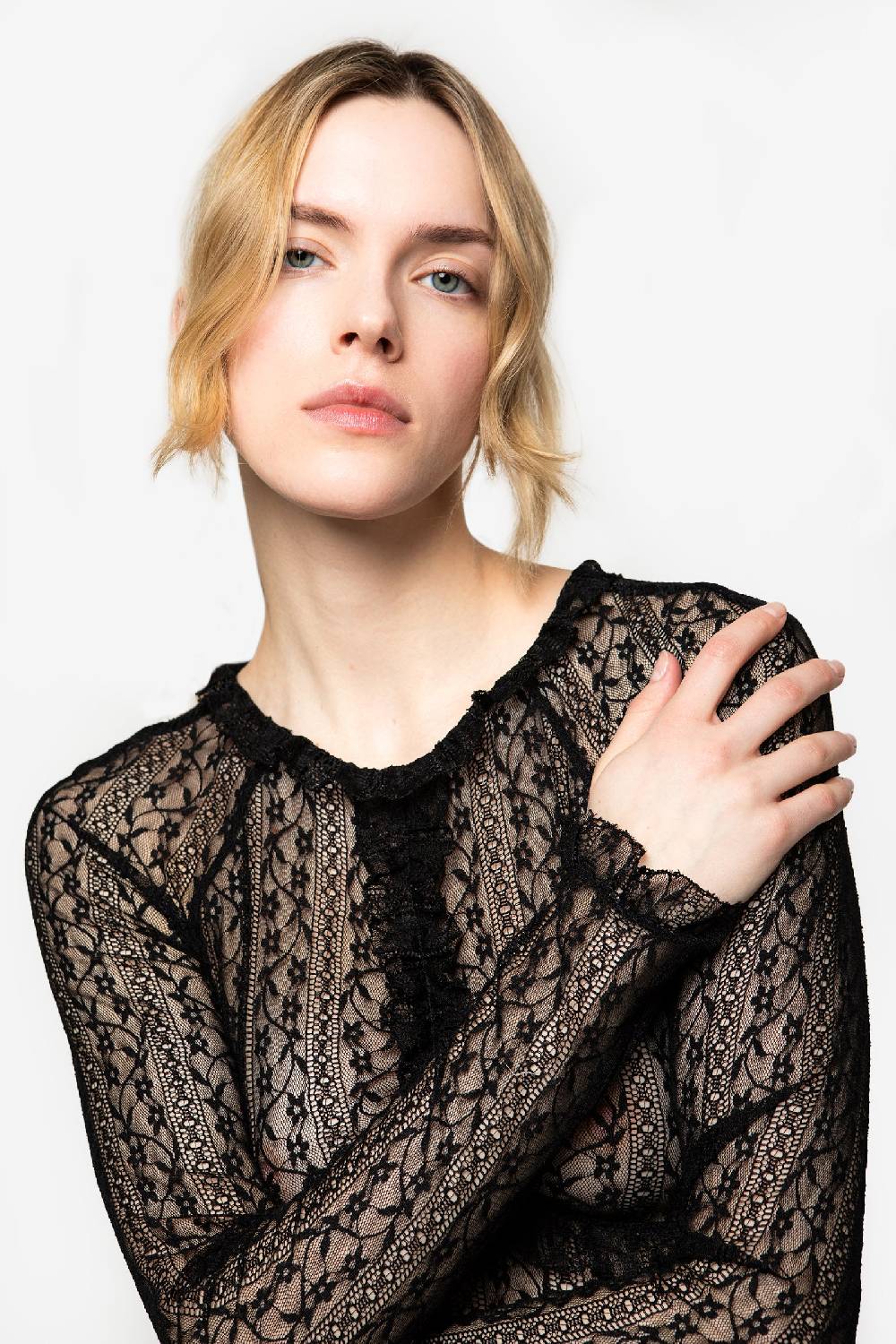 Kristina Ti HOLLY - Undress lace crew-neck T-shirt Acquista Ora