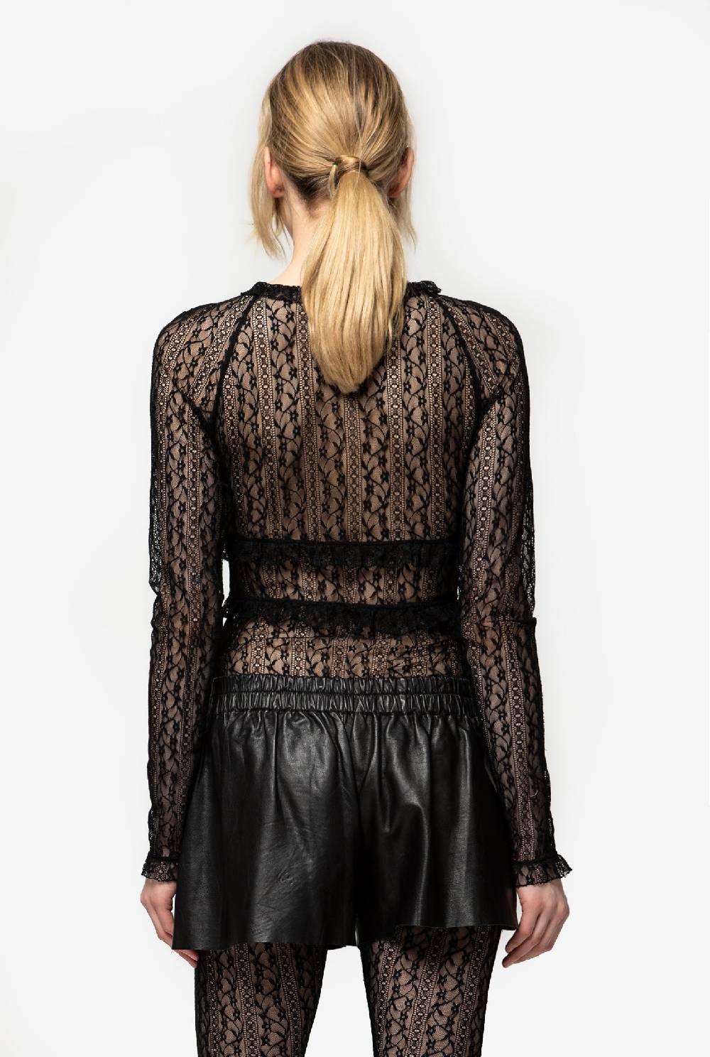 Kristina Ti HOLLY - Undress lace crew-neck T-shirt Acquista Ora