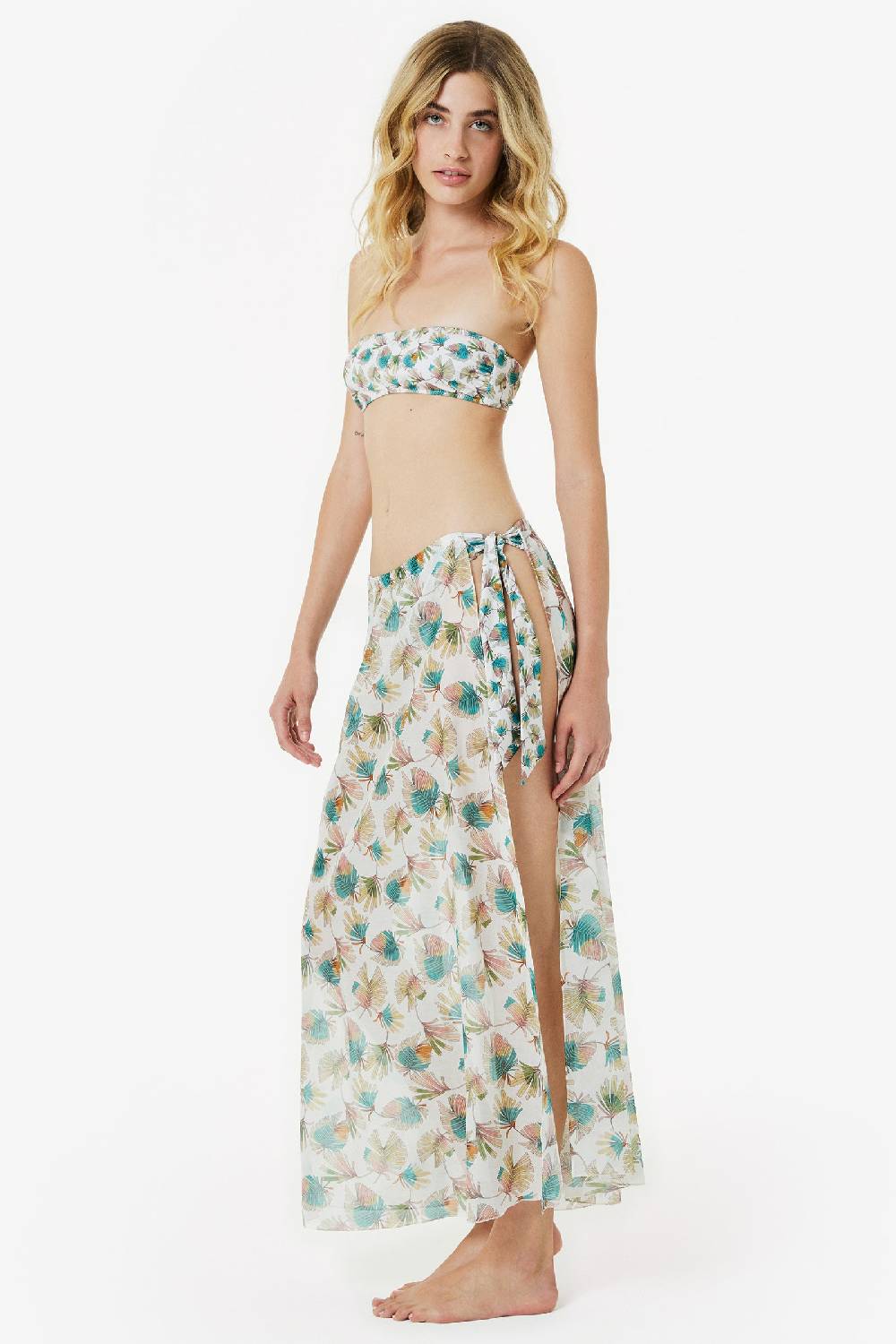 Kristina Ti TULLIA - Pareo skirt Foliage Offerta
