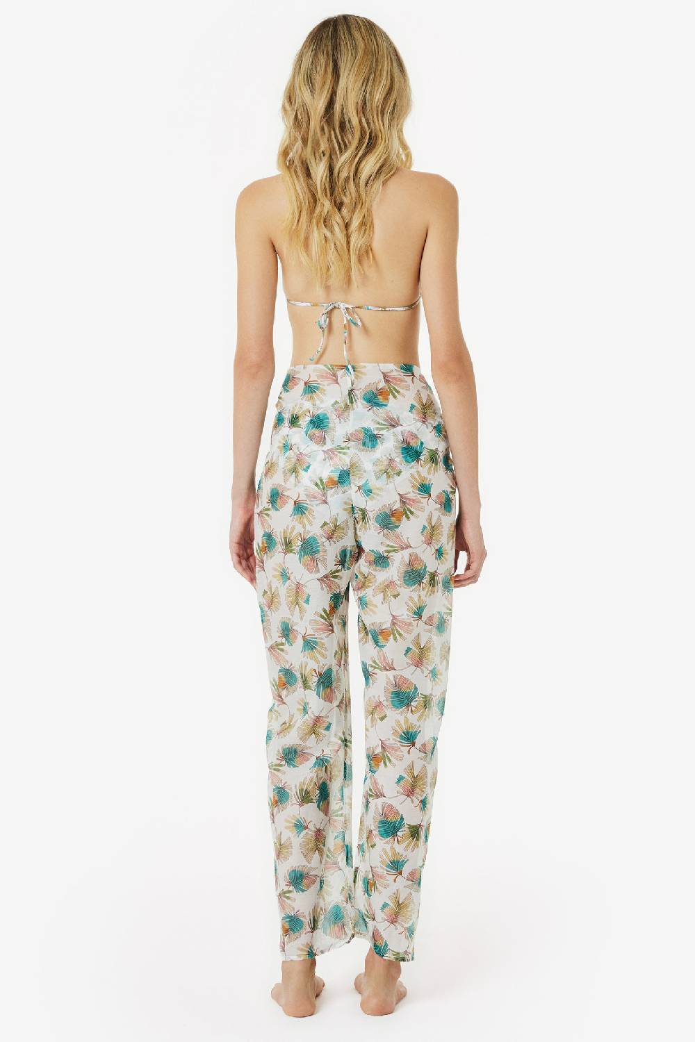 Kristina Ti ZELINDA - Pareo trousers Foliage Economico