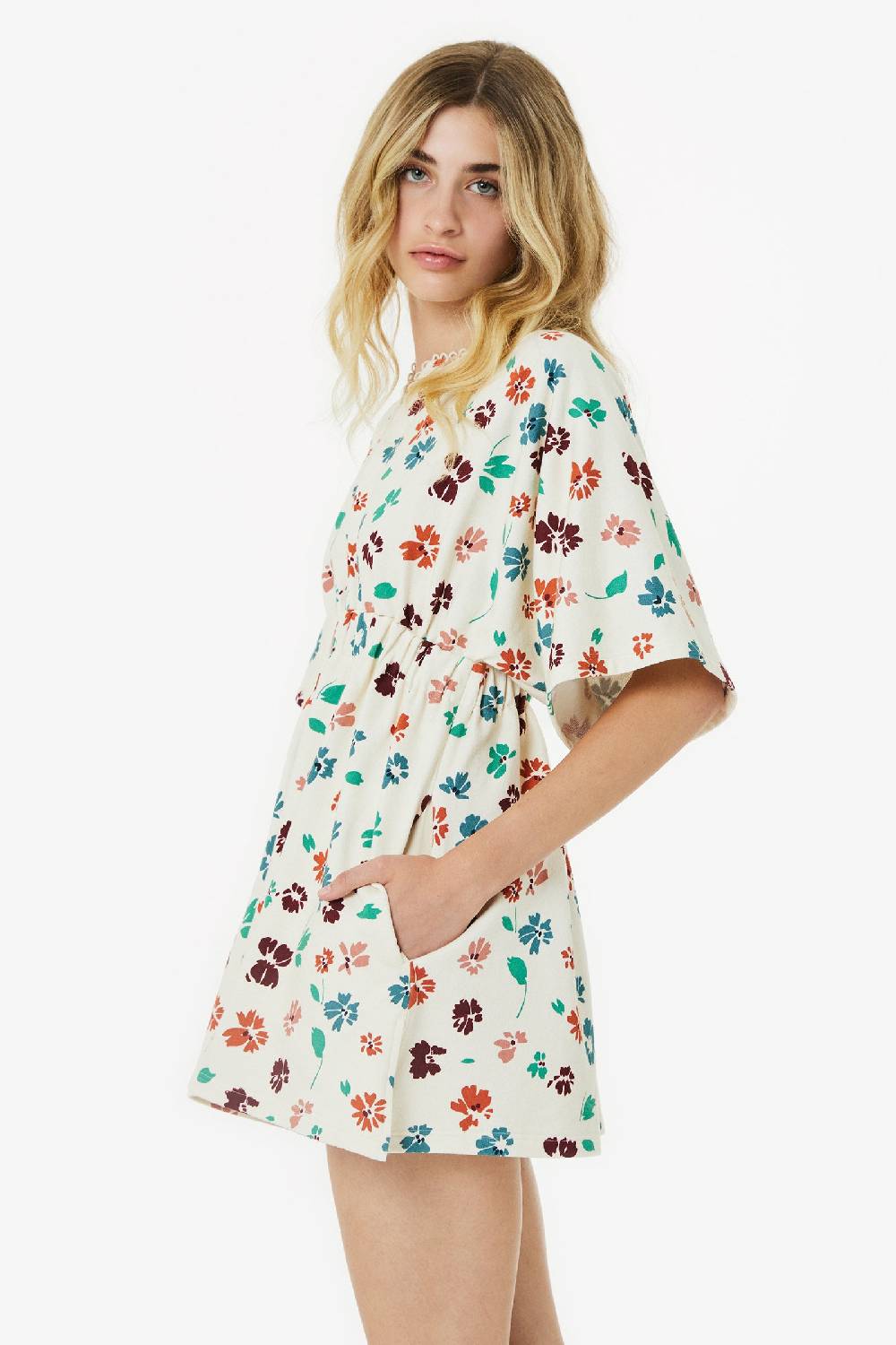 Kristina Ti AZZURRA – Sweatshirt mini dress Flora Vendita Economica