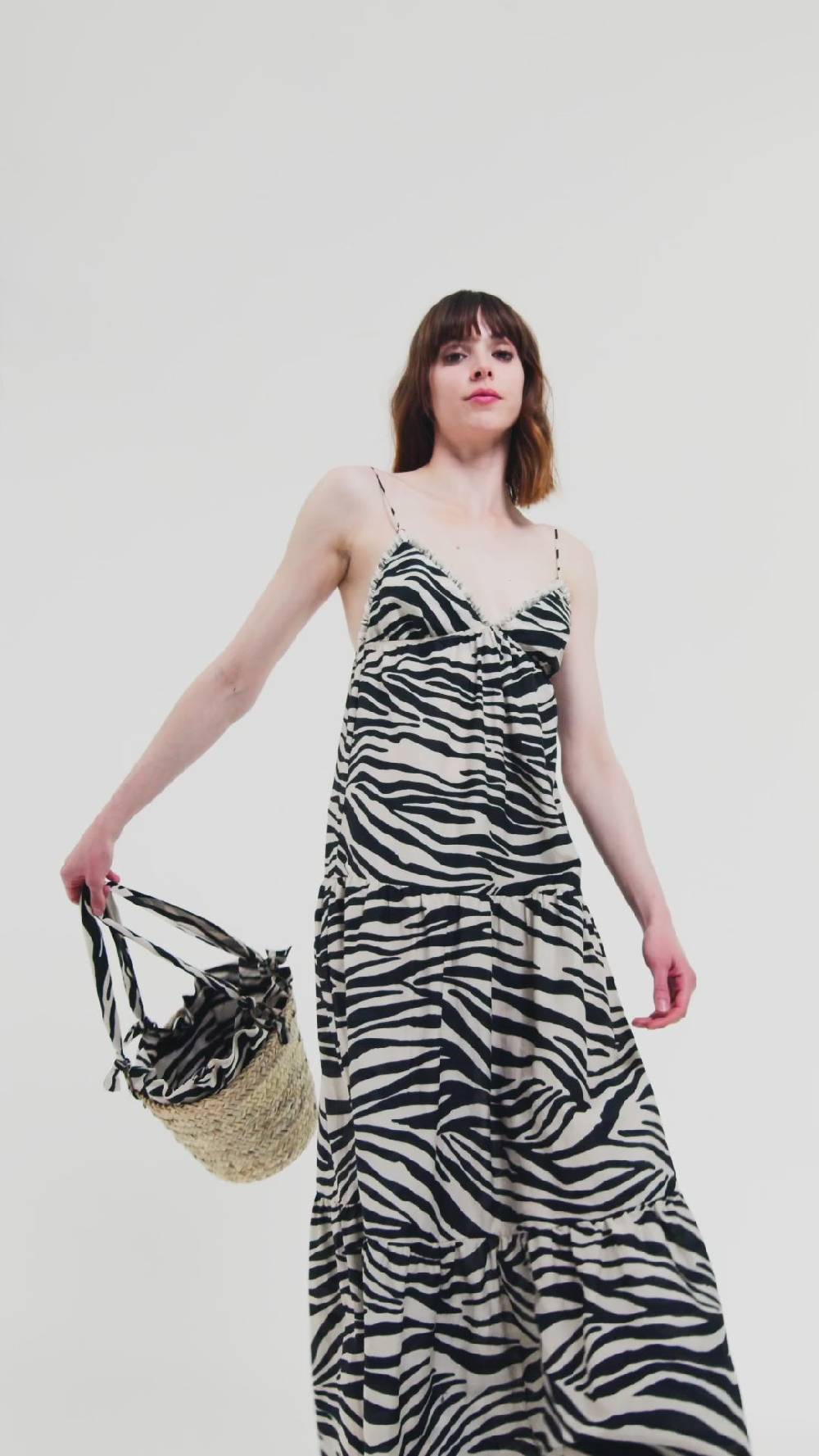 Kristina Ti AGNES - Animal print long slip dress Nuovi prodotti