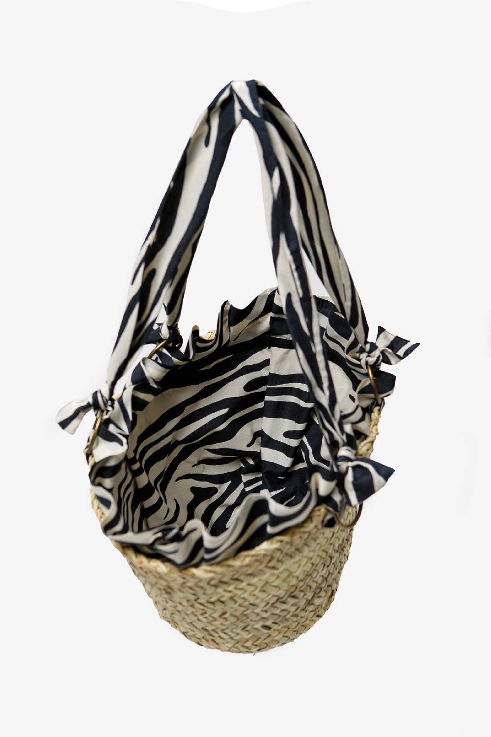 Kristina Ti AMALFI - Animal print medium straw bag Qualità Garantita