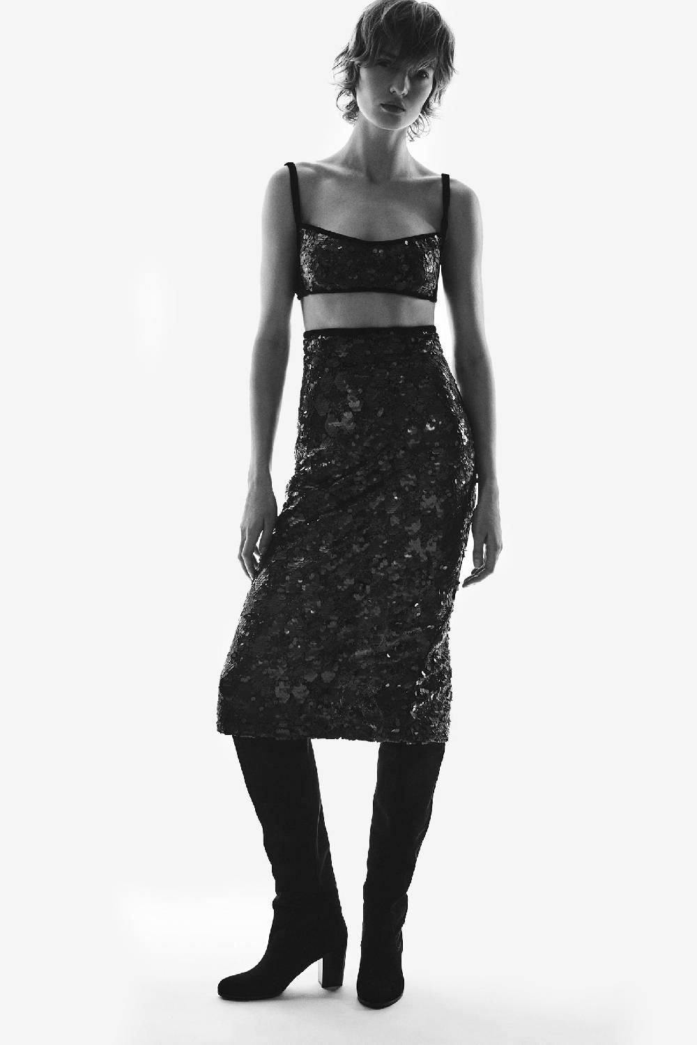 Kristina Ti CLEMENTINA - Sequined crop top Offerta Anniversario