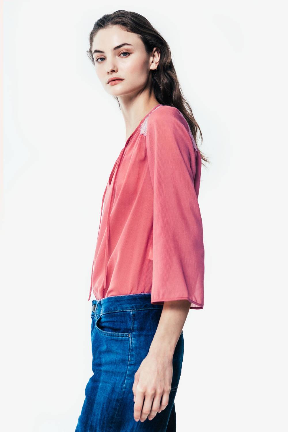 Kristina Ti SOFIA - Blouse with lace Offerta temporanea