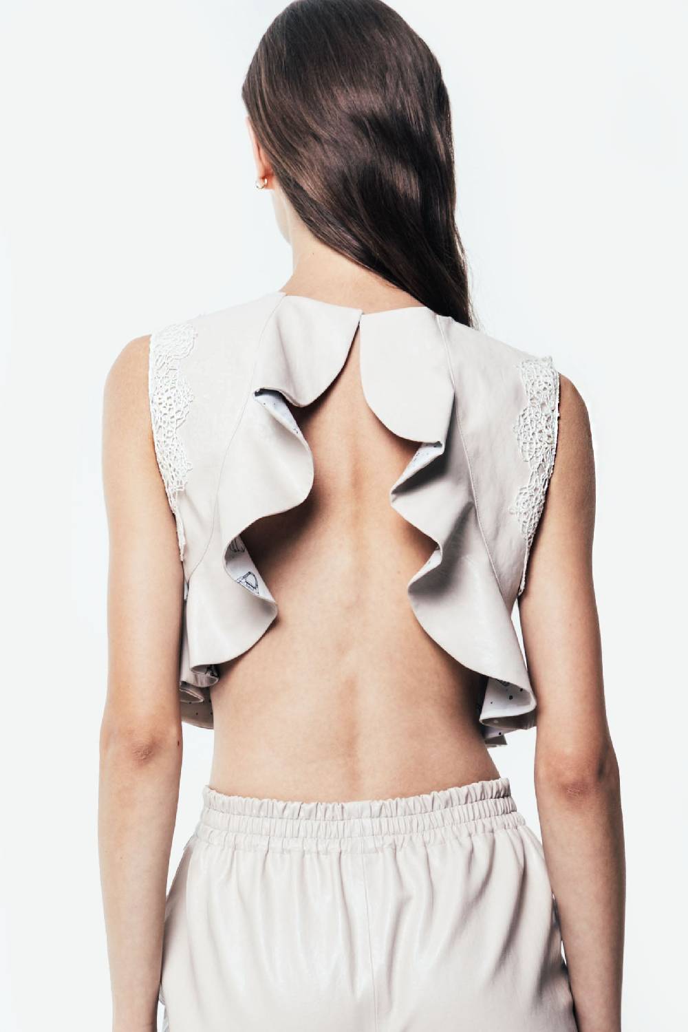 Kristina Ti ARIA - Eco-leather crop top Nuovi prodotti