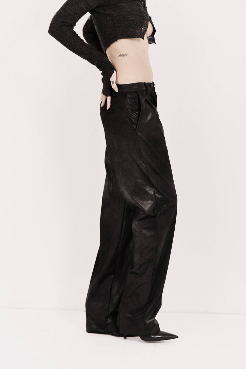 Nostrasantissima Pantalone Eco-Pelle Saldi Di Fabbrica