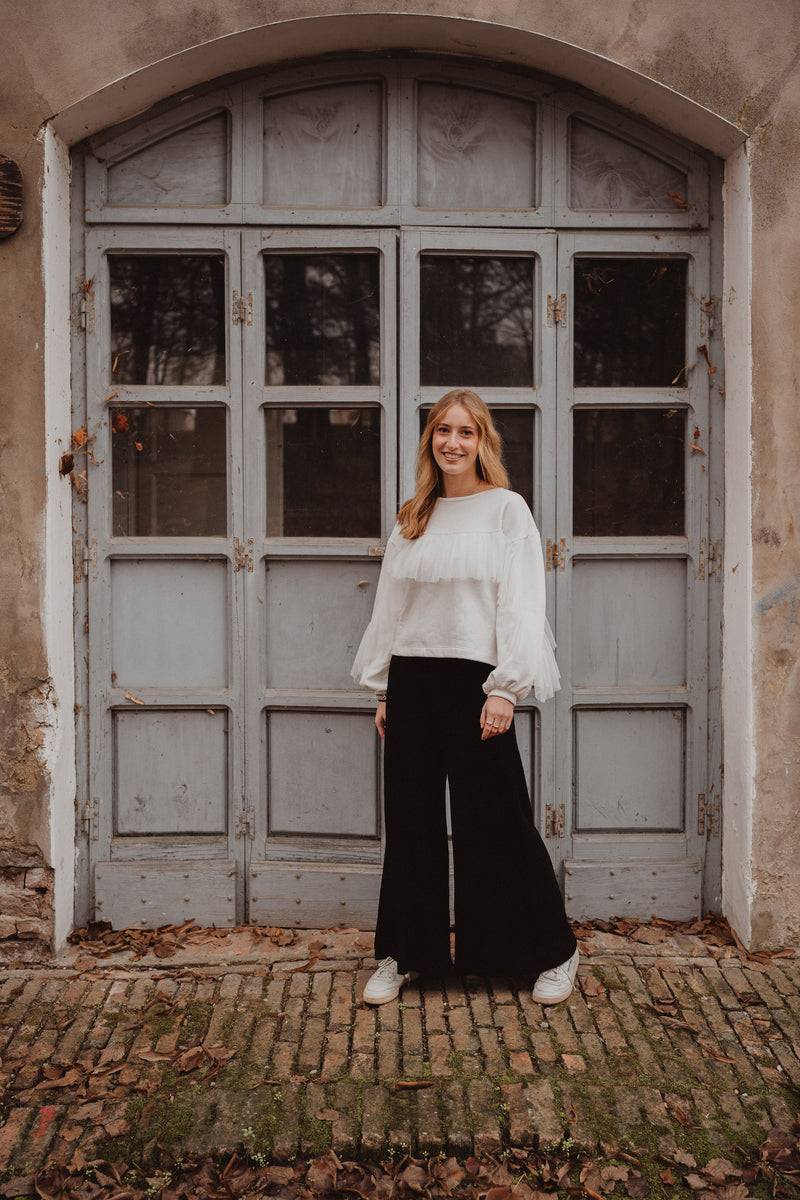 ﻿Olive E Miele FELPA MAGGIE WHITE Spedizione Gratuita