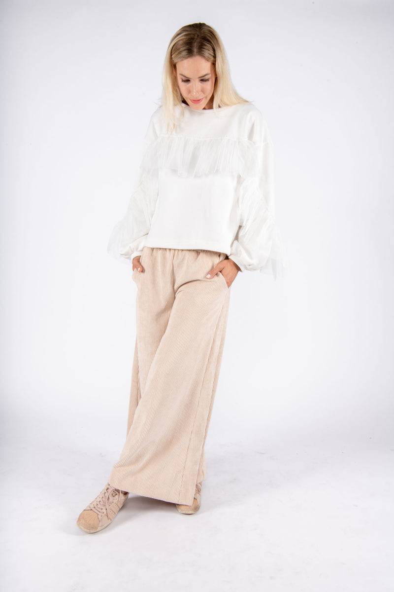 ﻿Olive E Miele FELPA MAGGIE WHITE Spedizione Gratuita