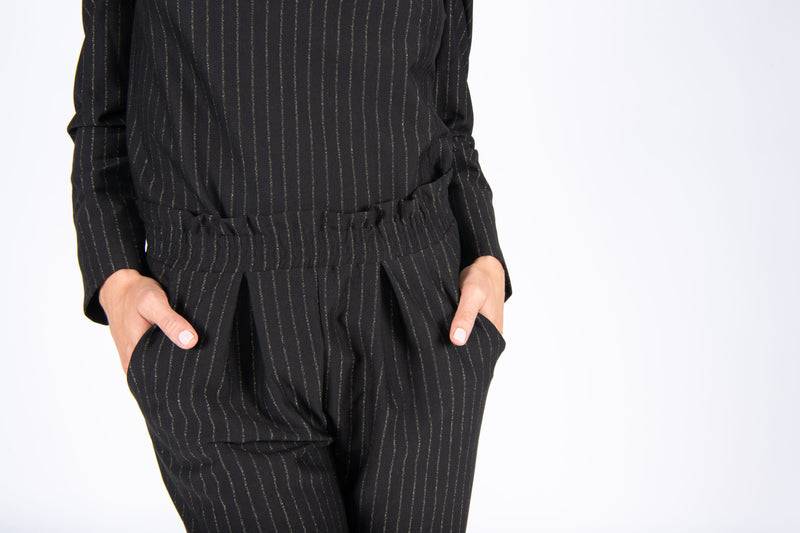 Olive E Miele PANTALONE GERTIE GESSATO LUREX Pezzi Unici