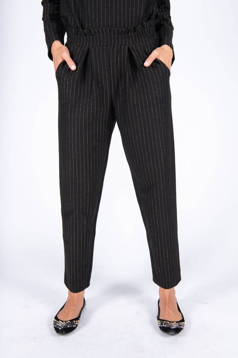 Olive E Miele PANTALONE GERTIE GESSATO LUREX Pezzi Unici