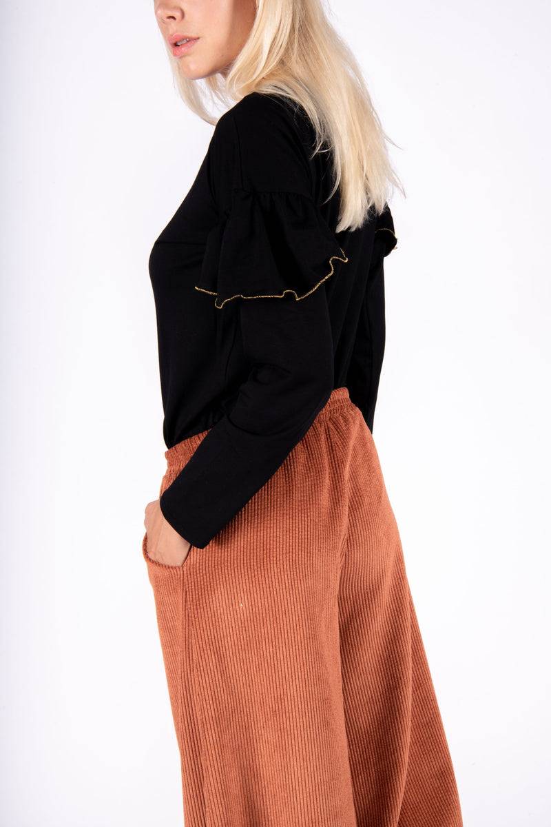 Olive E Miele PANTALONE MOLLIE VELLUTO MATTONE Convenienza