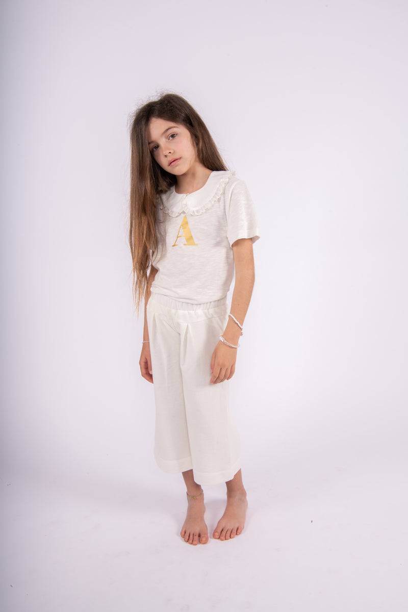 Olive E Miele T-SHIRT LETTER Vendita Calda