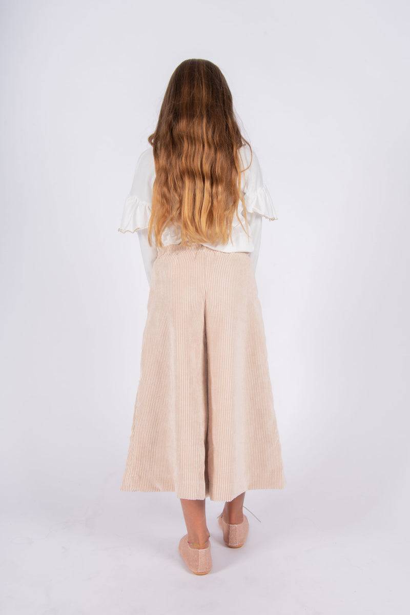 Olive E Miele PANTALONE MOLLIE VELLUTO CIPRIA Affare Del Giorno