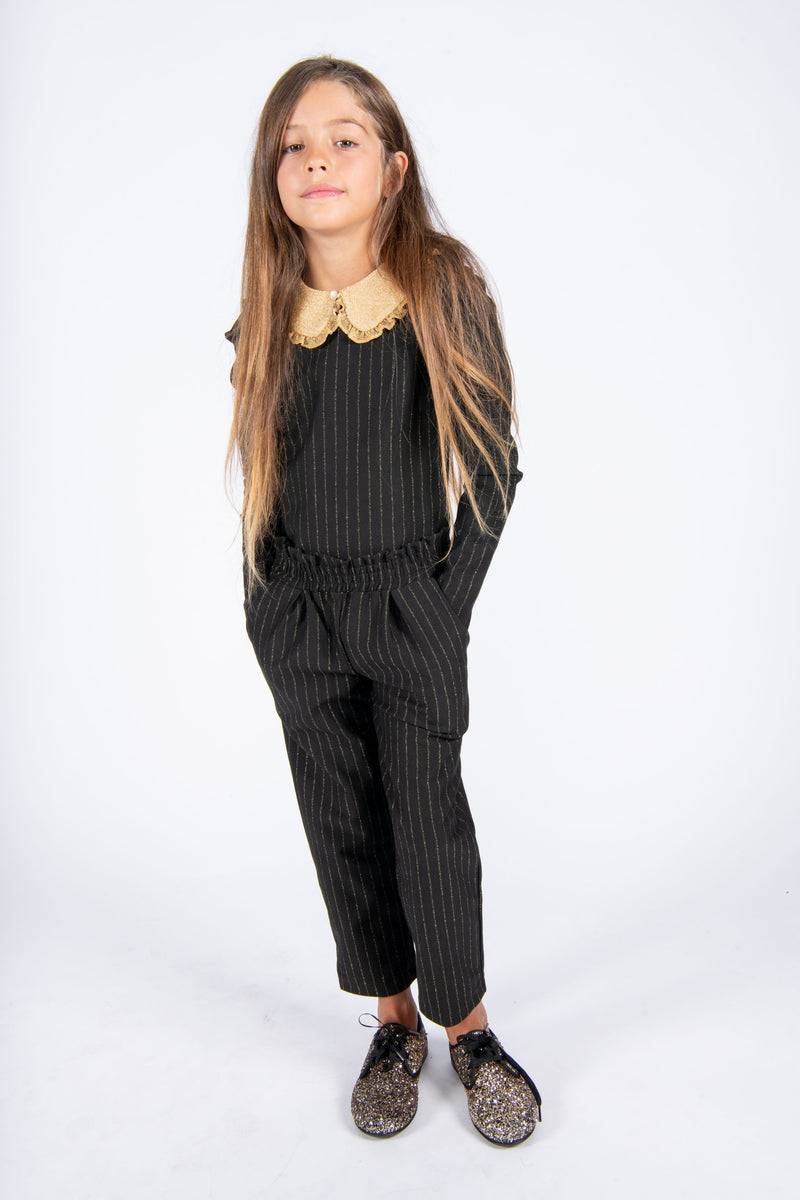 Olive E Miele PANTALONE GERTIE GESSATO LUREX Sottocosto