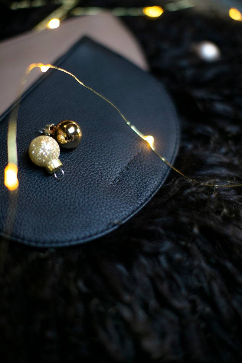 Olive E Miele HALF MOON WALLET NERO Outlet