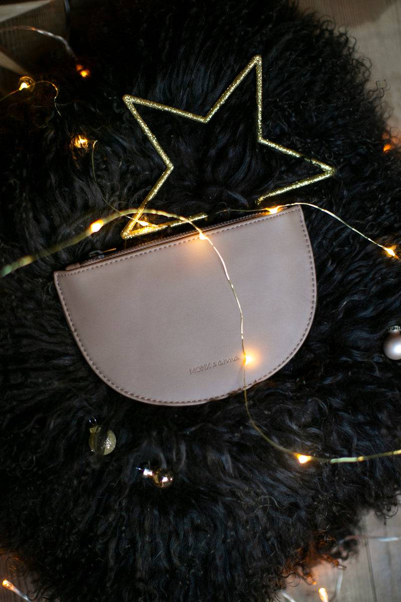 Olive E Miele HALF MOON WALLET CACAO In Vendita
