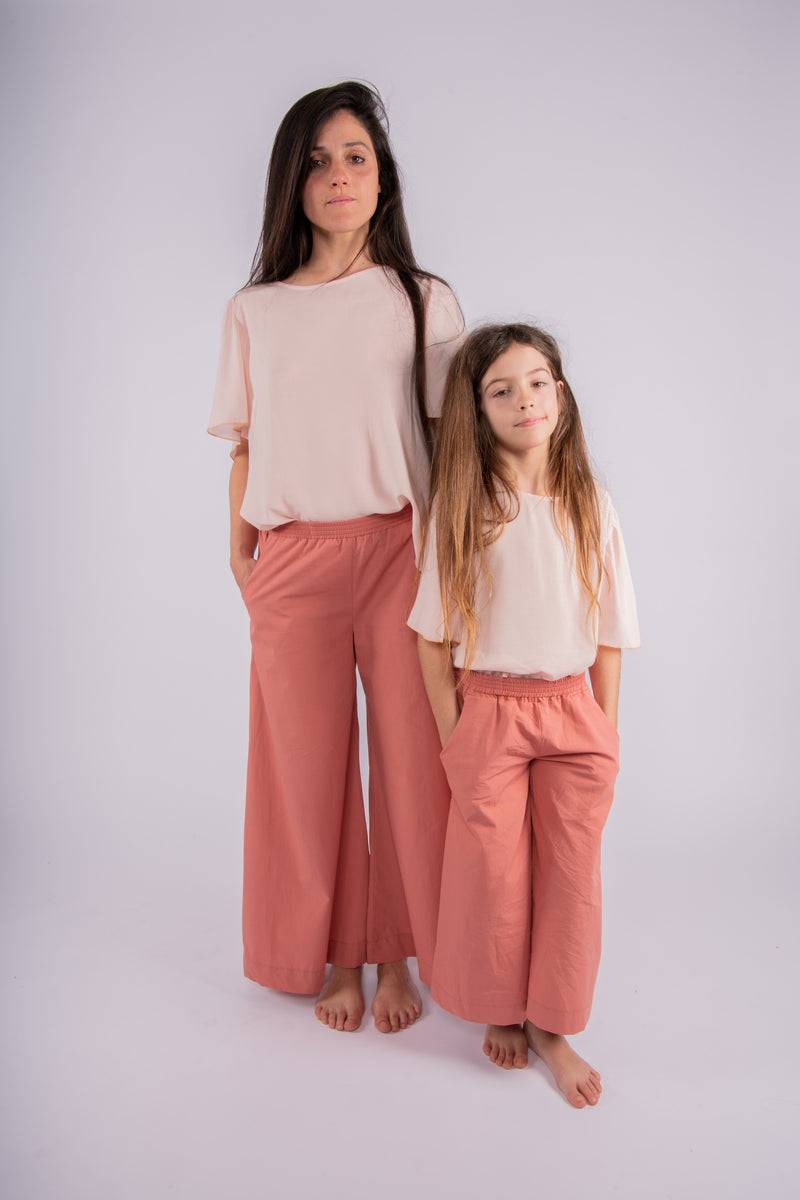 Olive E Miele PANTALONE MOLLIE POPELINE ARGILLA Vendita Calda