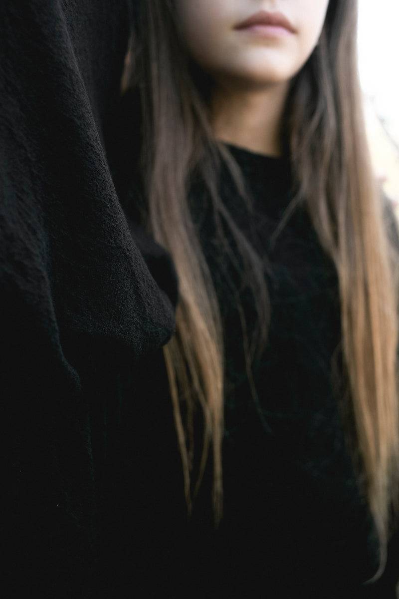 Olive E Miele MAGLIA AVALON NERO WOOL I Più Venduti