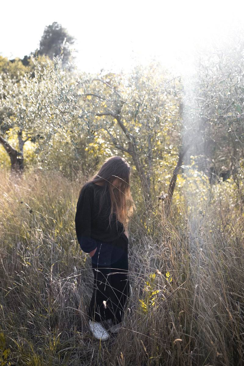 Olive E Miele MAGLIA AVALON NERO WOOL I Più Venduti