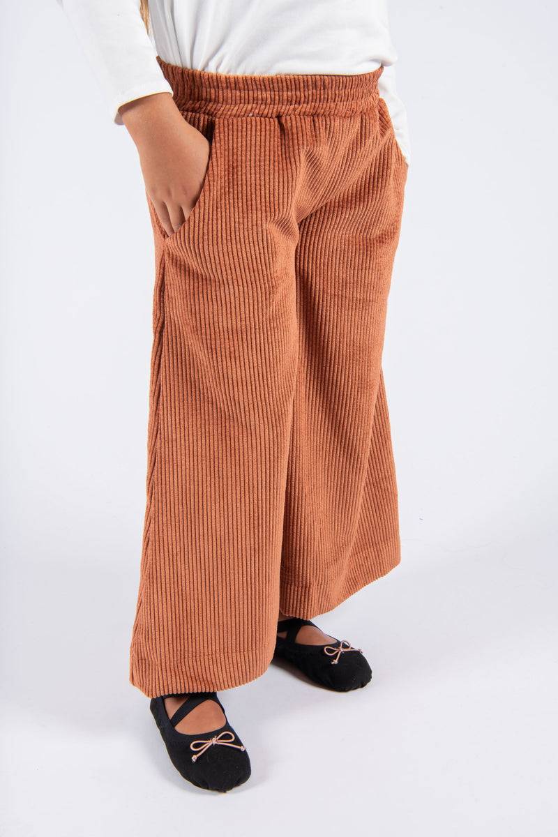 Olive E Miele PANTALONE MOLLIE VELLUTO MATTONE Spedizione Gratuita