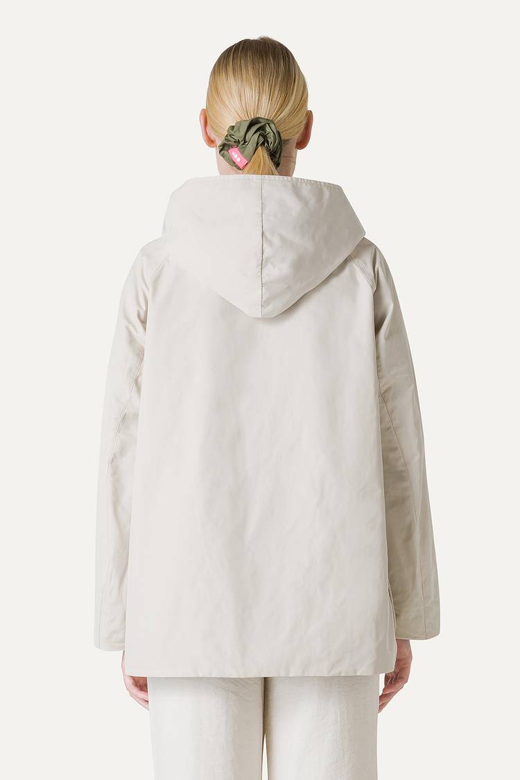 Oof Wear IMPERMEABILE REVERSIBILE CON CAPPUCCIO IN NYLON MEMORY 9411 - PANNA/VERDE MIMETICO Pezzi Unici