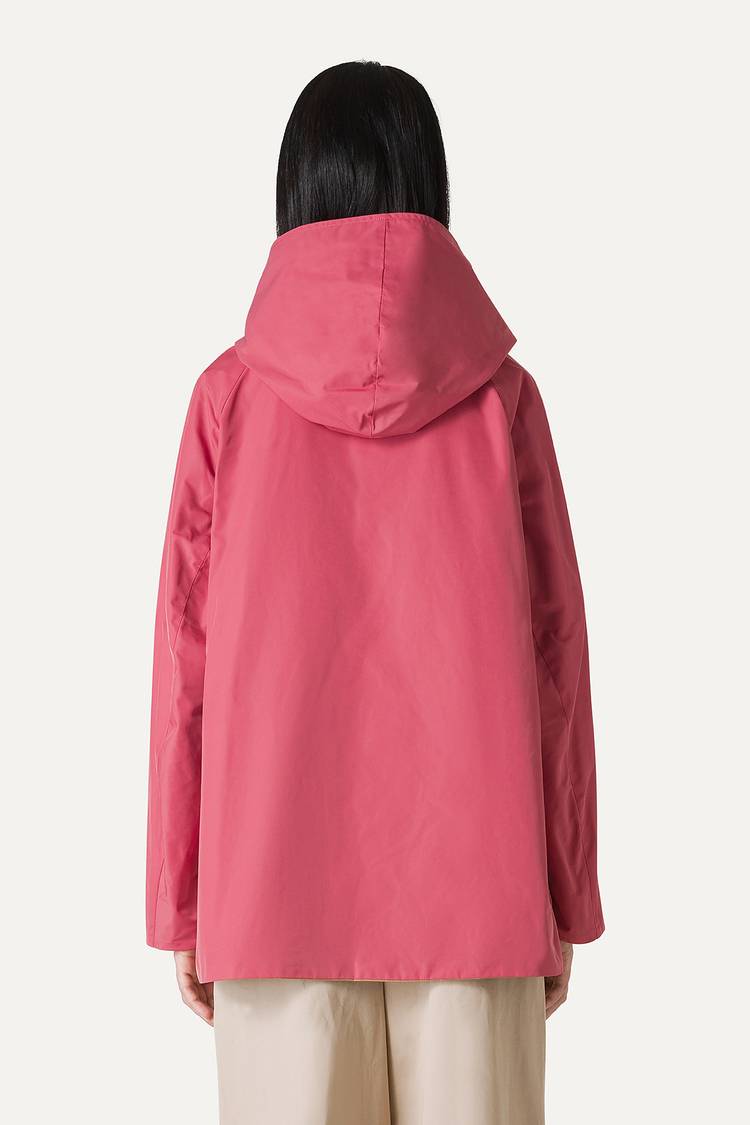 Oof Wear IMPERMEABILE REVERSIBILE CON CAPPUCCIO IN NYLON MEMORY 9411 - ROSA ANTICO/BEIGE Soddisfazione Garantita