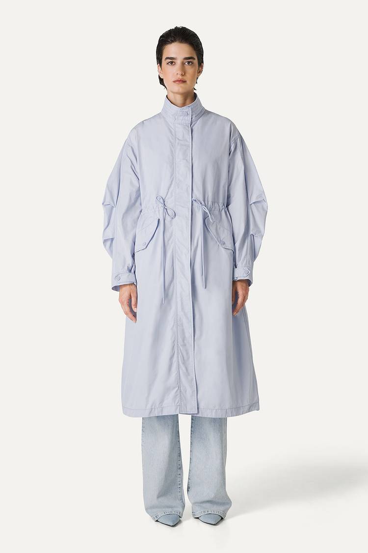 Oof Wear PARKA LUNGO OVER IN NYLON MEMORY 9211 - GHIACCIO Acquista Ora