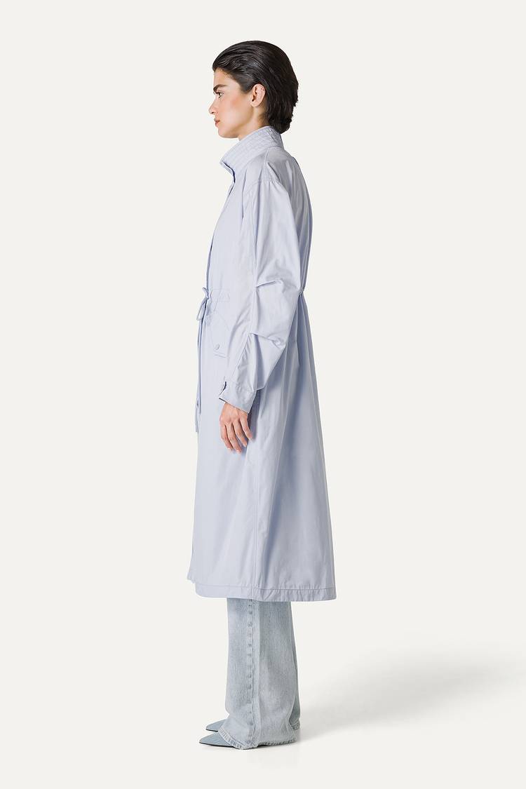 Oof Wear PARKA LUNGO OVER IN NYLON MEMORY 9211 - GHIACCIO Acquista Ora