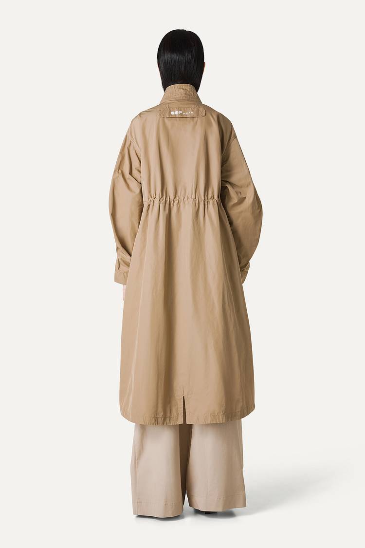 Oof Wear PARKA LUNGO OVER IN NYLON MEMORY 9211 - BEIGE Shopping Online
