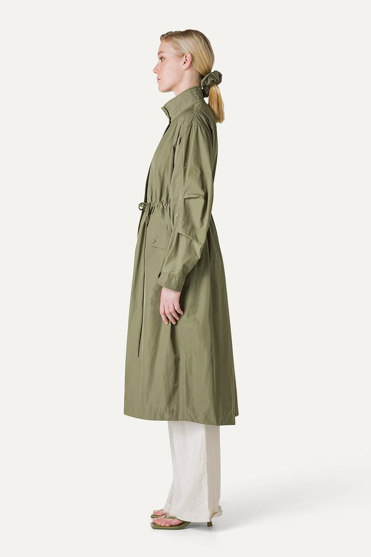 Oof Wear PARKA LUNGO OVER IN NYLON MEMORY 9211 - VERDE MIMETICO Affare Del Giorno