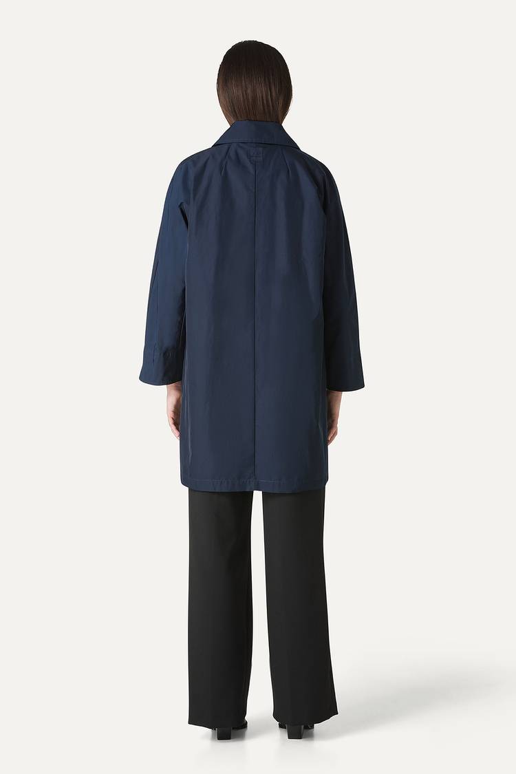 Oof Wear TRENCH IN NYLON MEMORY 9138 - BLU NOTTE Prezzo Ridotto