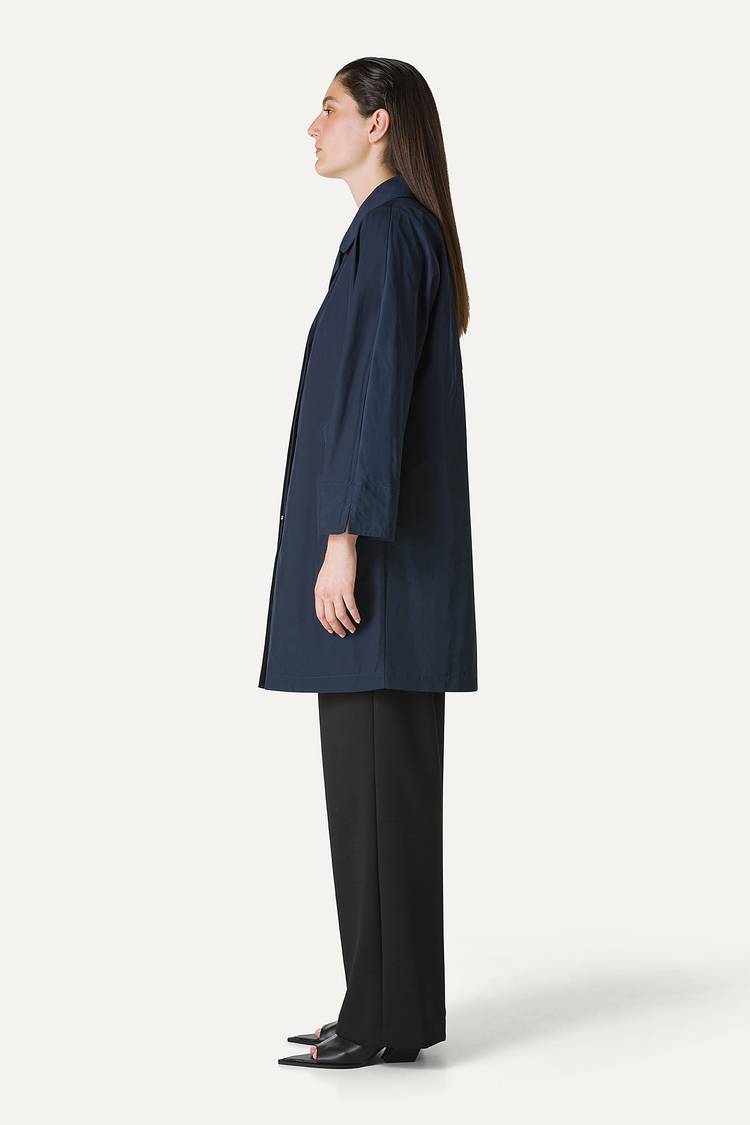 Oof Wear TRENCH IN NYLON MEMORY 9138 - BLU NOTTE Prezzo Ridotto
