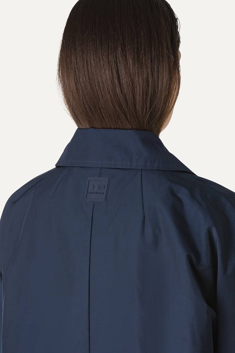 Oof Wear TRENCH IN NYLON MEMORY 9138 - BLU NOTTE Prezzo Ridotto
