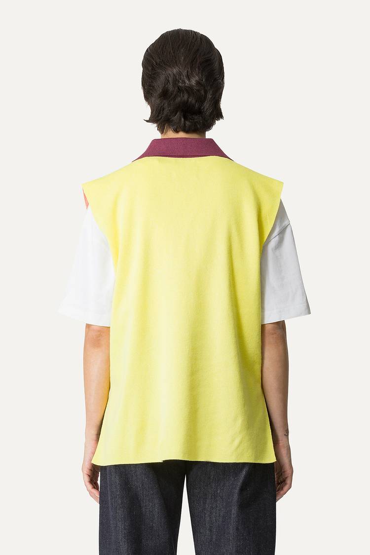 Oof Wear GILET COLORATO IN COTONE 4057 - PESCA/LIME Sconto