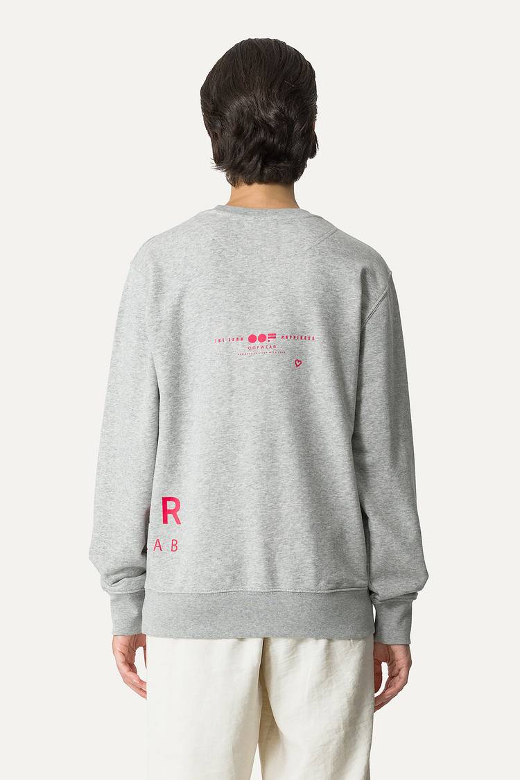 Oof Wear FELPA IN COTONE CON LOGO 4065 - GRIGIO MELANGE Sconti questo mese