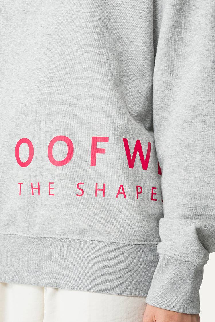 Oof Wear FELPA IN COTONE CON LOGO 4065 - GRIGIO MELANGE Sconti questo mese